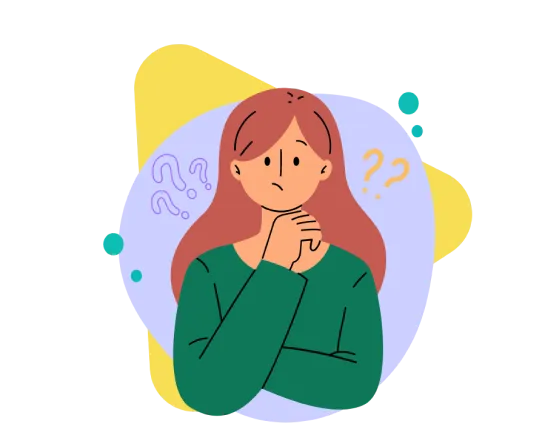 Ilustração menina dúvidas mieloma